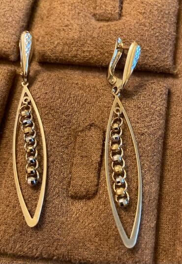 uzun qizil sirqalar: Sırğa, Pandora, Sarı qızıl, 585 Əyar — 1