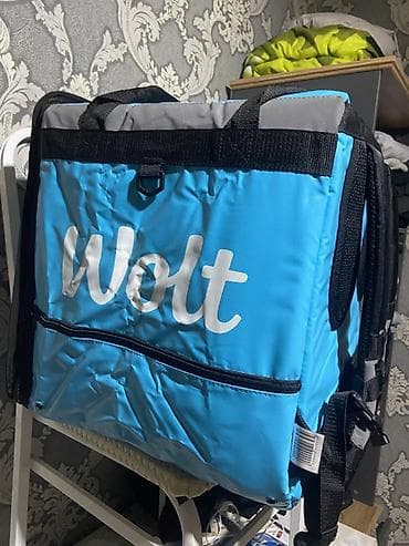 Сумки для курьеров: Wolt çatdırılma kürəyi (izotermal çanta) - Rəng: mavi, “Wolt Partner” — 2
