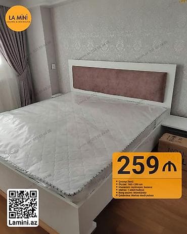 par: İkinəfərlik çarpayı, Bazasız, Matras ilə, Siyirməsiz — 1