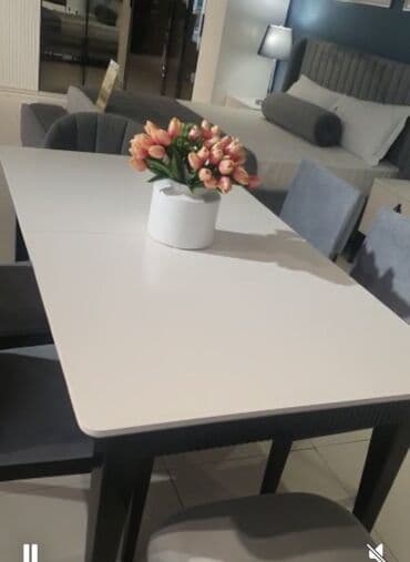 mətbəxt stolları: Mətbəx üçün, Açılan, Dördbucaq masa, 4 stul — 4