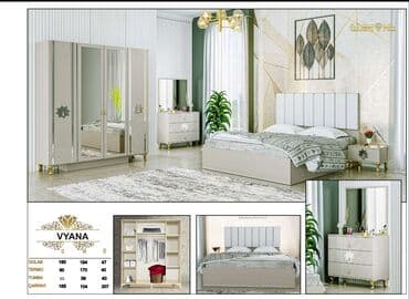 угловая тумба: Двуспальная кровать, 2 тумбы, Турция, Новый — 1