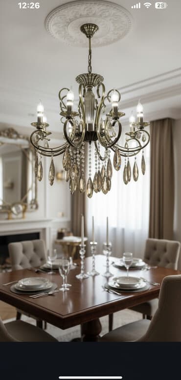 çılçıraqlar: Çılçıraq, 10 və daha çox lampa, Metal — 1