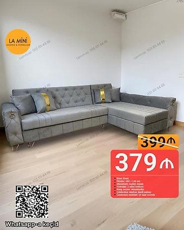 mini divan: Künc divan, Açılan, Bazalı, Şəhərdaxili pulsuz çatdırılma — 1