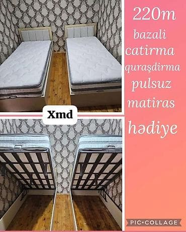 doşəy: Bazalı tək nəfərlik çarpayı dəsti - Ölçü: tək nəfərlik (foto­dakı — 1
