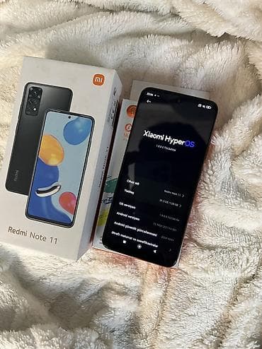 xiaomi redmi pad 2: Redmi Note 11, 128 GB, rəng - Qara, Barmaq izi, Face ID — 4