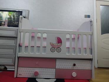 mandallı boru: Oğlan və qız üçün, Dördbucaq, Beşik, Dəstsiz, Matrassız, Yellənmə mexanizm ilə — 2