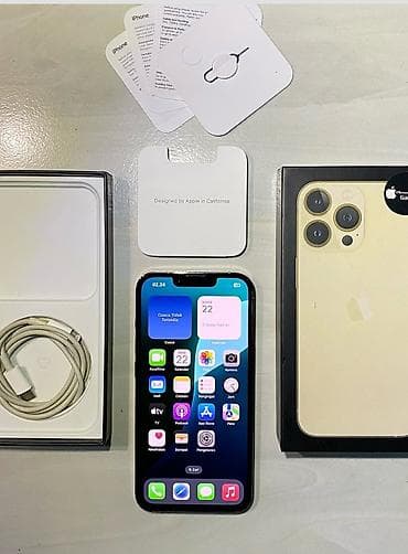 iphone x face id: IPhone 13 Pro, 128 GB, Qızılı, Zəmanət, Kredit, Simsiz şarj — 3