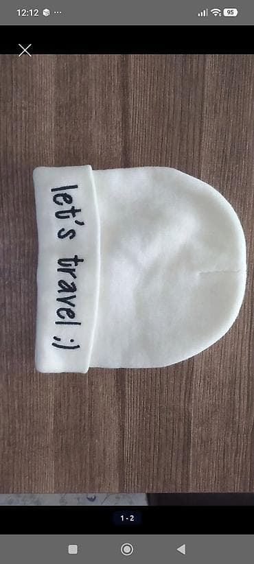 Вязаная, трикотажная шапка, ColinS, Новый, цвет - Белый, One size — 1