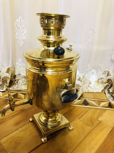 işlənmiş samovarlar: İşlənmiş Od Samovar, 5 l, Ünvandan götürmə — 2