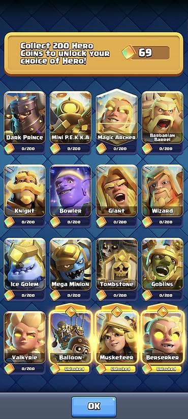 samdanlar ve saat: İdeal clash royale hesabı
8000 kupa
3600 elmas 
5 evo
3 hero — 4