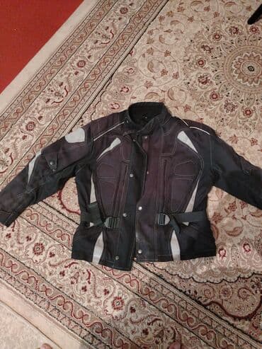 motor kasklari: Motosiklet gödəkcəsi - Rəng: qara, boz/gümüş reflektor detallar - — 1