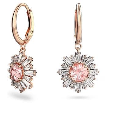 Sırğa, Swarovski, Çəhrayı qızıl — 1