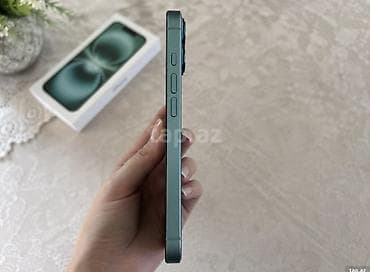 2.el macbook: IPhone 16, 128 GB, Yaşıl, Zəmanət, Barmaq izi, Simsiz şarj — 3