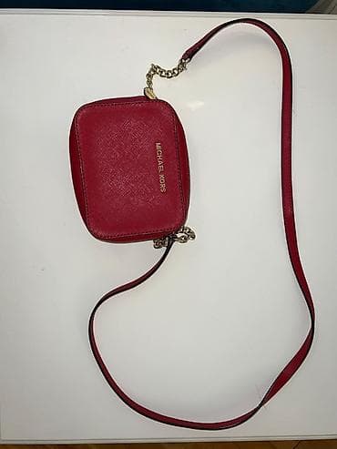 Michael Kors çiyin çantası – qırmızı rəng - Material: teksturalı saxta