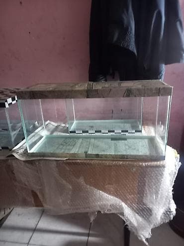 akvarumlar: Akvaryum şüşə qutular - Material: şəffaf şüşə, silikonla — 6