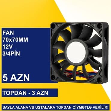 Корпусы ПК: Kulerlər 70x70mm SAYLA ALANA VƏ USTALARA TOPDAN QİYMƏTLƏ VERİLİR! ⭐Fan — 1