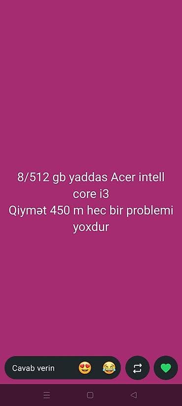 l1800 epson printer: Acer noutbuk + klaviatura və siçan - Prosessor: Intel Core i3 - — 2