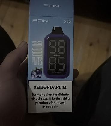 FONI X30 birdəfəlik vape - Dad: Blue Razz Ice (yaban mersini–mərcanı