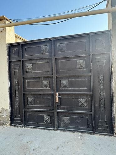 pakrival modelleri: Dəmir darvaza – ikitərəfli açılan, qapılı model - Material: qalın — 2