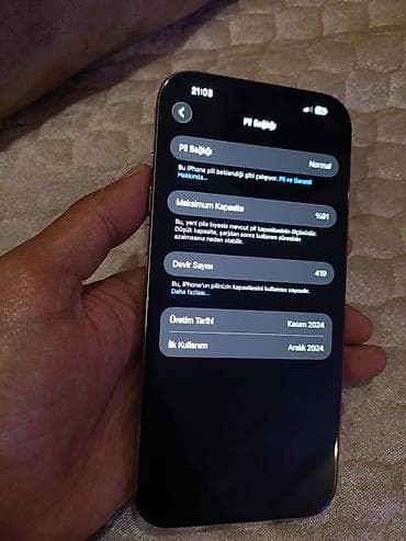a35 ikinci el: IPhone 16 Pro Max, 256 GB, White Titanium, Simsiz şarj — 5