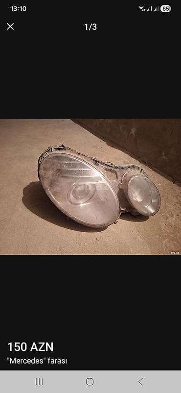 Ehtiyat hissələri: Məhsul: Mercedes ön farası Qiymət: 80 AZN (şəkildə göstərilib) — 3
