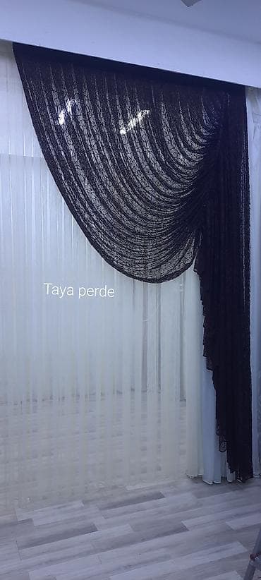 vilyur: Taya perde – modern pərdə dizaynı və tikilişi - Model: İkiqat sistem — 9