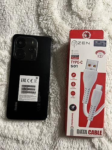 iphone 6s plus plata: Redmi Note 14, 128 GB, rəng - Qara, Face ID — 5