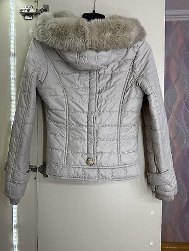 Личные вещи: Qadın qış kurtkası - Rəng: açıq boz - Model: qısa, bel oturan, ikiqat — 2