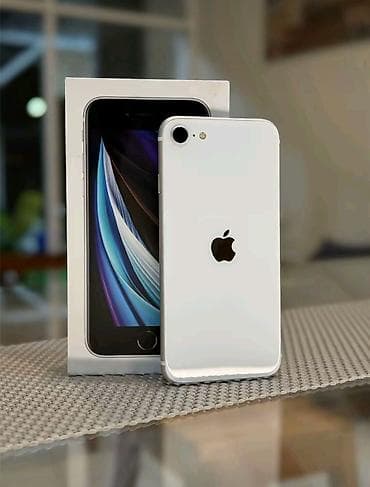 iphone 12 mini ekran: IPhone SE 2020, 64 GB, Ağ, Zəmanət, Barmaq izi, Simsiz şarj — 1