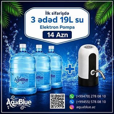 AquaBlue 19L içməli su seti + elektron pompa - İlk sifariş üçün