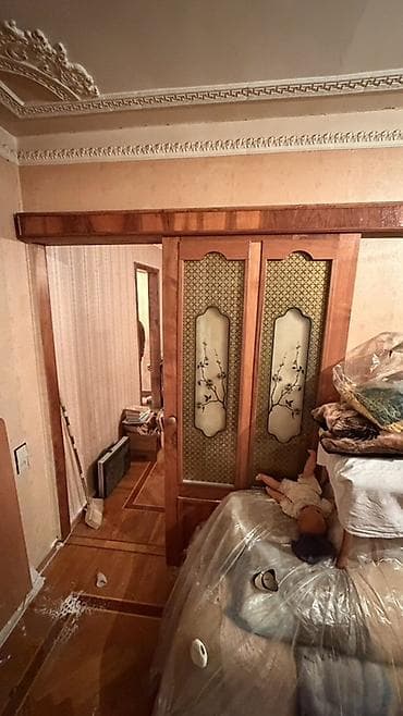 Taxta sürgülü qapılar dəsti - Material: təbii ağac karkas, şüşə — 1