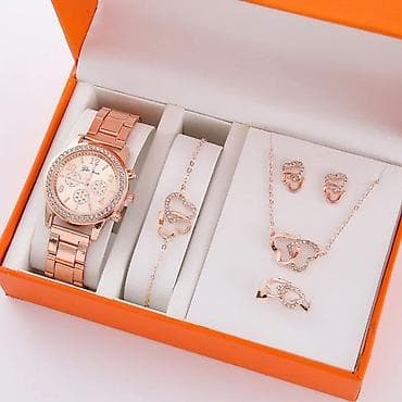 Zərgərlik əşyaları: Yeni, Klassik Saat dəsti, rəng - Qızılı — 2