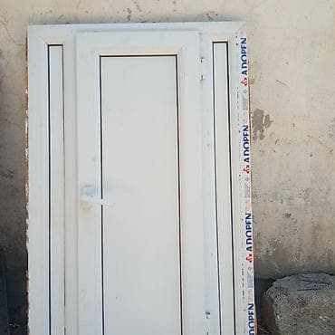 plastik qapı pencere: Açıq rəngli PVC qapı-pəncərə dəsti Böyuk-0,8*1,24 Orta-0,41*1,15 — 2
