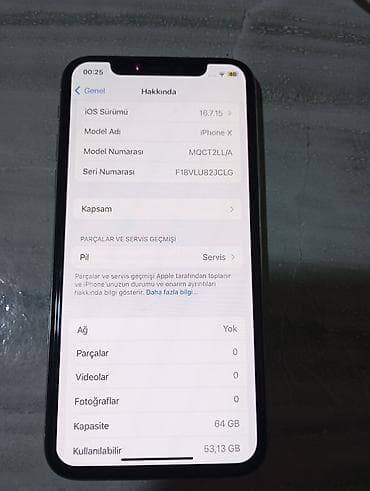 azersell nomre: IPhone X, 64 GB, Gümüşü, Face ID — 2