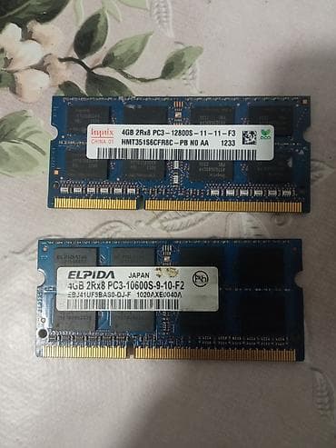Operativ yaddaş (RAM) Hynix, 4 GB, 1600 Mhz, DDR3, Noutbuk üçün