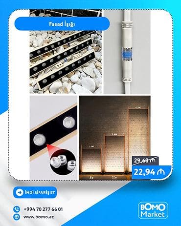 🔥 Fasad İşığı ✅ Marka: No Brand ✅ Rəng temperaturu: 4000K ✅ Rəng