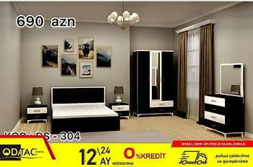 İkinəfərlik çarpayı, Dolab, Termo, 2 tumba, Azərbaycan, Yeni