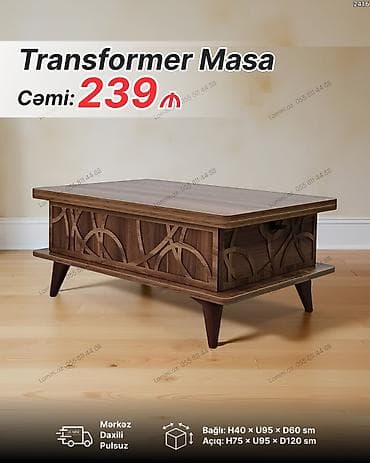 sto transformer: Jurnal masası, Transformer, Taxta, Dördbucaq masa — 1