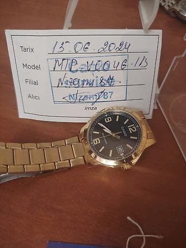 Casio kişi qol saatı – model MTP-VD004G-1B Xüsusiyyətlər: - Korpus və