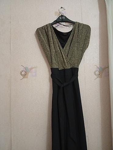 Qadın axşam geyimi – parıltılı üst, qara ətək hissəsi - Model: beldən — 5