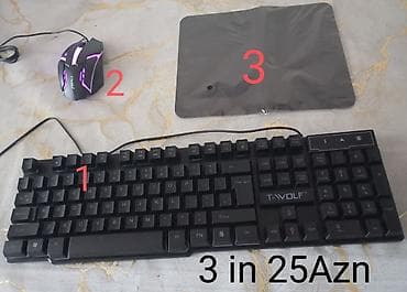 komputer hp: Təzə yeniT-WOLF TF200 oyun klaviatura və siçan dəsti (Mouse) Metro — 2