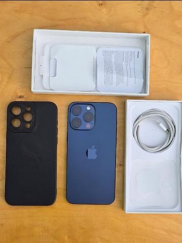 iphone x kabro: IPhone 15 Pro Max, 512 GB, Blue Titanium, Barmaq izi, Simsiz şarj, Face ID — 3