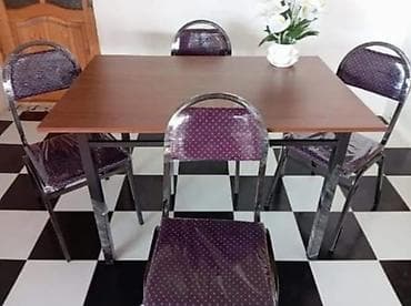 Дом и сад: Для кухни, Нераскладной, Квадратный стол, 4 стула — 1