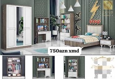 taxta komod: Oğlan və qız üçün, Yeni, 2 tumba, Dolab, Komod — 2