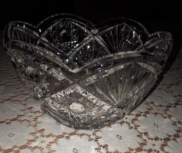 cehizlik sandiqlar: YENİ!!! -Təmiz xrustaldan 2 ədəd meyvə və 2 ədəd konfet qabı (sovet — 2