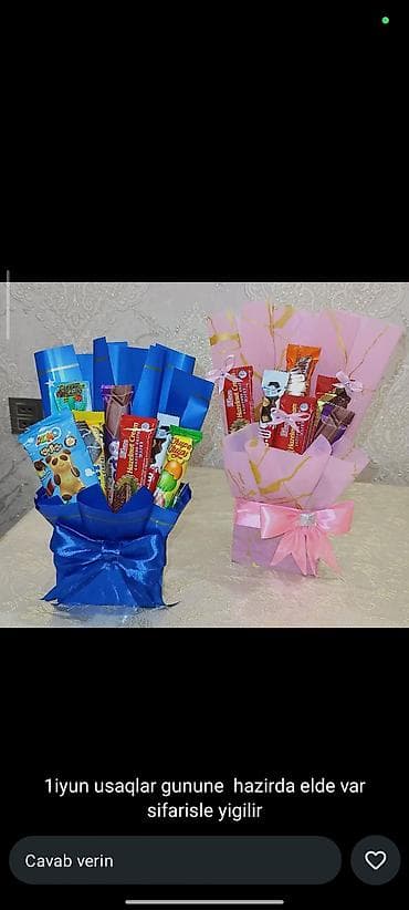 uşaq bayram geyimləri: Uşaqlar üçün şirniyyat buketləri - 1 İyun Uşaqlar Gününə xüsusi — 1