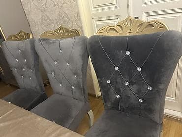 parda tul: Qonaq otağı üçün, İşlənmiş, Qatlanmayan, rəng - Boz Stul — 3