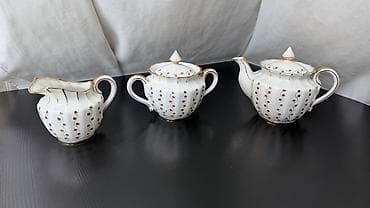 rəsm cəkmək ucun ləvazimatlar: Çay dəsti, rəng - Ağ, Farfor, 4 nəfərlik — 3