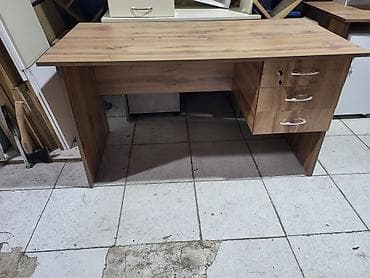 kompiter masası: Ofis/iş masası – təbii ağac teksturasında - Material — 1