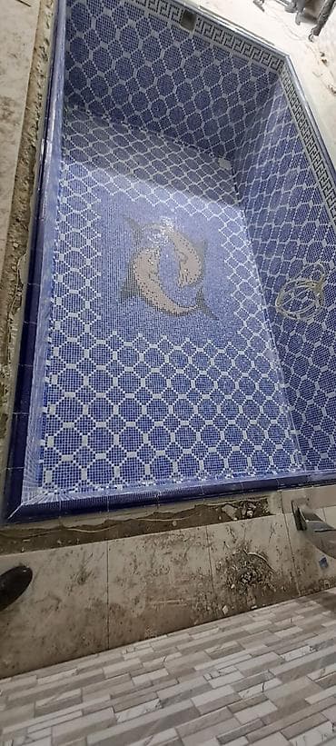 06 sekilleri cekmek: Xidmət: Hovuz üçün mozaika kafel dizaynı və döşəməsi Təsvir: - Şəxsi — 6